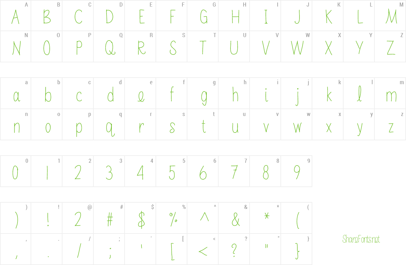 Font MRF Sabrina Hand Font preview